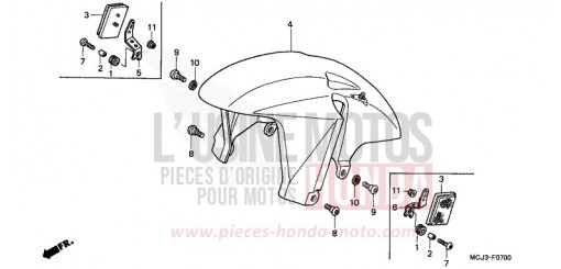AILE AVANT CBR900RRY de 2000